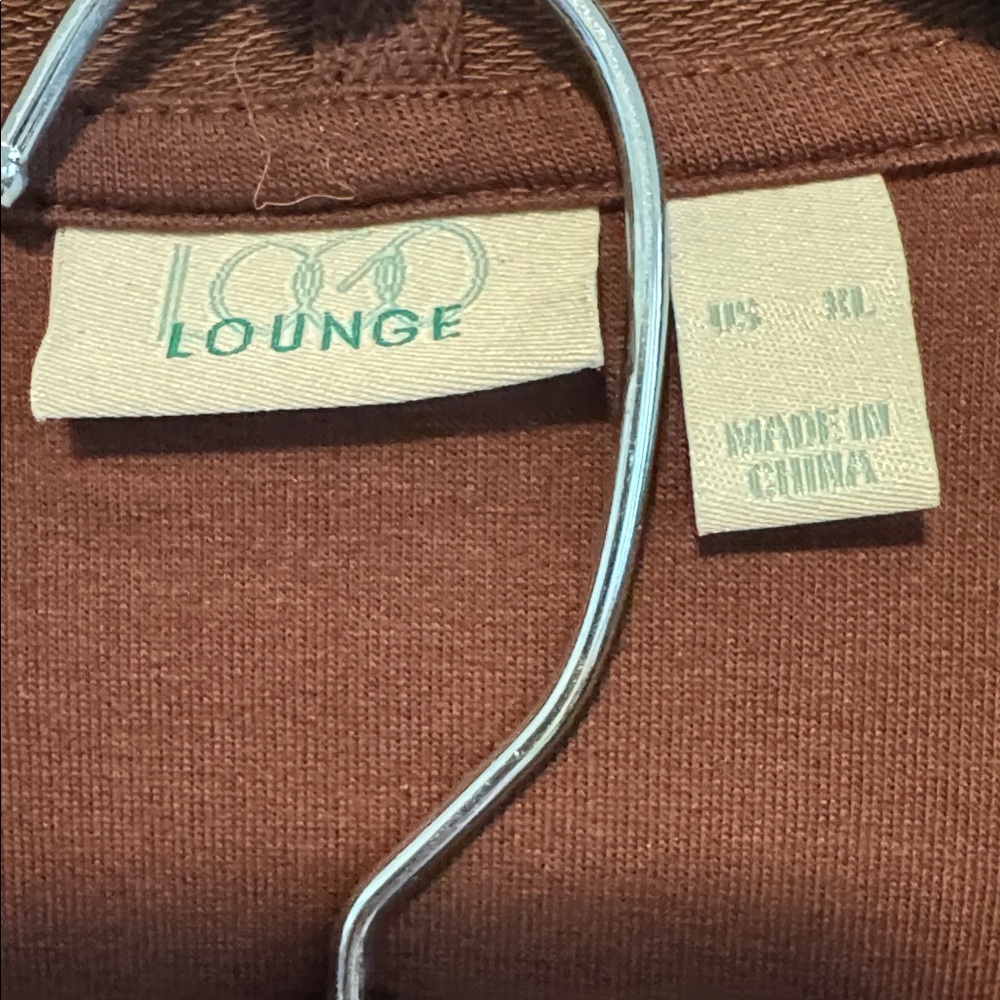 LOGO by Lori Goldstein matching mocha zip front hoodie & pants. Never worn. - Picture 2 of 12